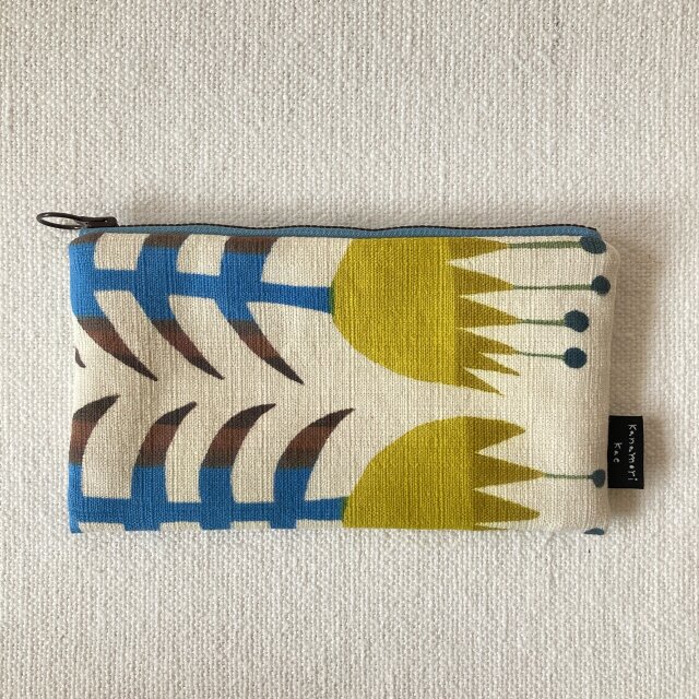 型染めポーチS「チューリップ畑」