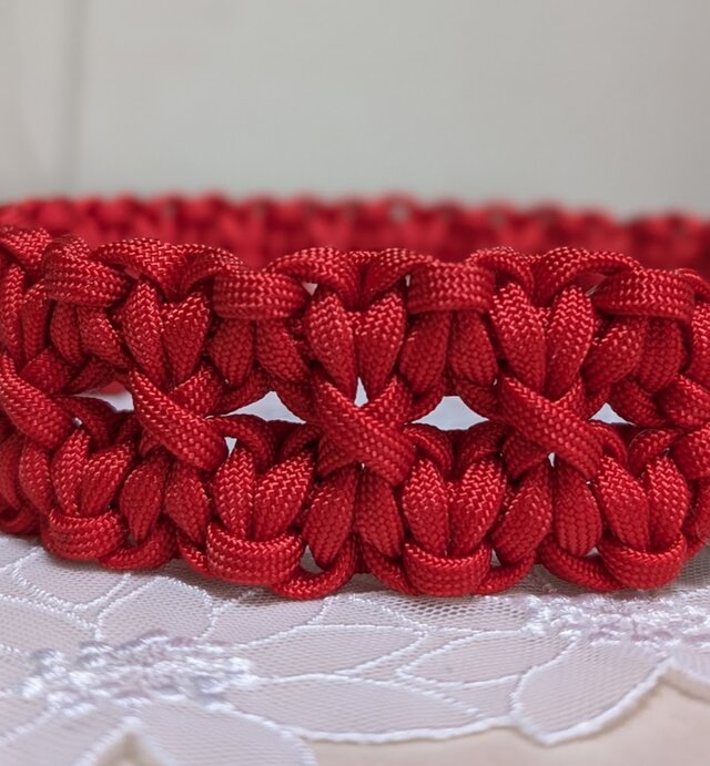 パラコード首輪 大型犬用 (内径42cm) サイズを小さくしてイタグレ