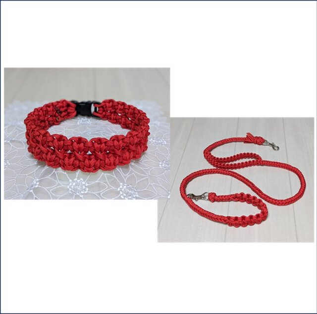 パラコード首輪 大型犬用 (内径42cm) サイズを小さくしてイタグレ