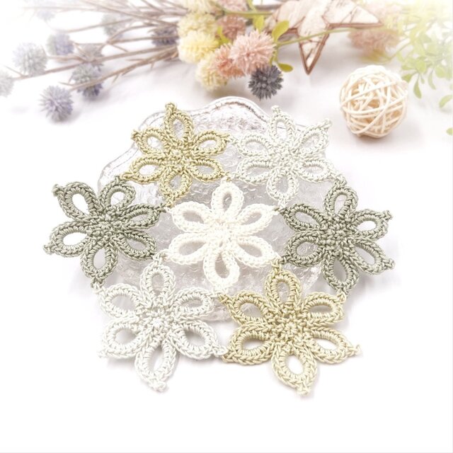 Hana/花つなぎドイリー/032/グリーン