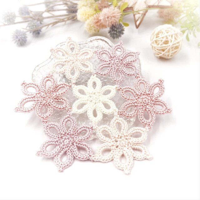 Hana/花つなぎドイリー/032/ピンク