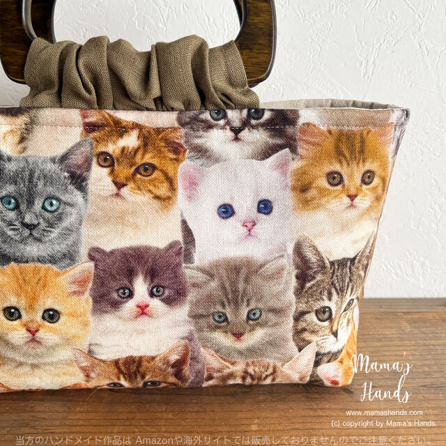 リバティ☆アレクサンドラ☆大きめ猫型バッグ☆チュールレース☆ハンドメイド リバティ☆アレクサンドラ☆大きめ猫型バッグ☆チュールレース