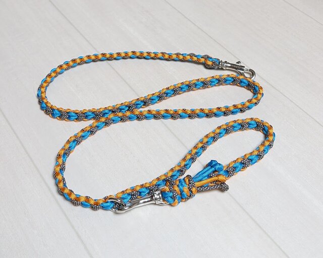 パラコード カフェリード ハート柄 小型、中型、大型犬用 (全長120cm