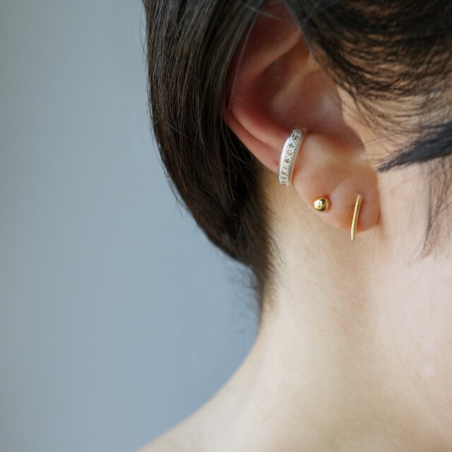 Silver Ear Cuff ''KOMOREBI"/Diamond