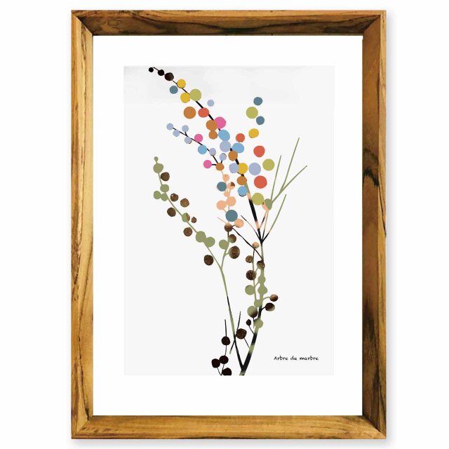 マーブル　小枝　送料無料 　イラスト　A4〜A0　ポスター　アートポスター　アートsei検索新着順　3545