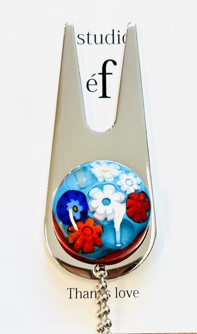 ゴルフグリーンマーカー⛳️グリーンフォーク　ガラスミルフィオリ：磁石付きのコピーのコピーのコピーのコピーのコピーのコピーのコピー