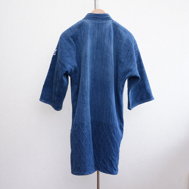古布　藍染木綿二重剣道着　ショルダーバッグ　ハンドメイド　剣道着リメイク 古布 藍染木綿二重剣道着 ショルダーバッグ ハンドメイド 剣道着