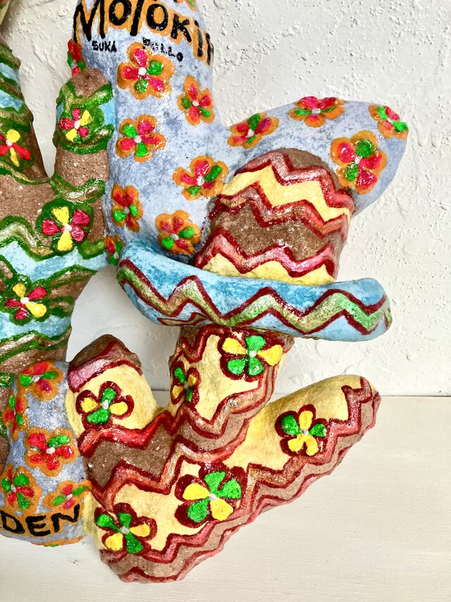 植木鉢 セメント サボテン風壁掛けオブジェ手作り | iichi 日々の