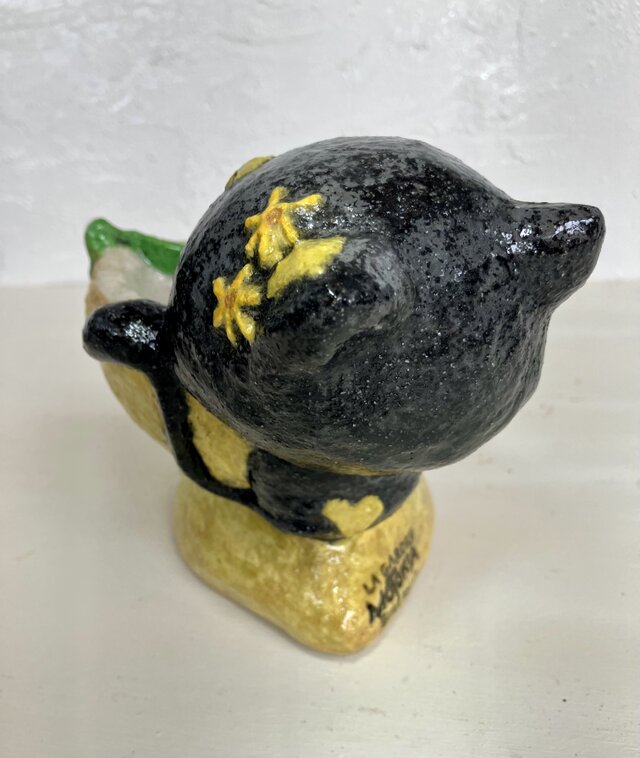 植木鉢 セメント ミニサイズ猫 レモン形プランターオブジェ手作り