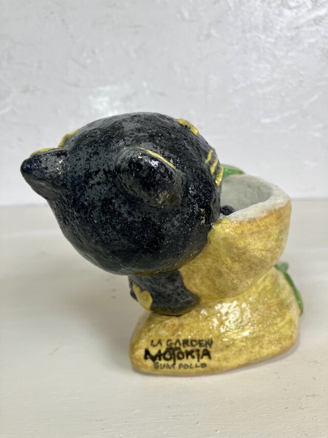 植木鉢 セメント ミニサイズ猫 レモン形プランターオブジェ手作り