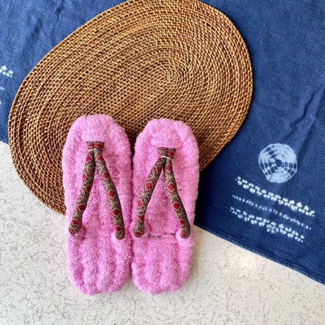 タオルの布ぞうり〈ピンク〉