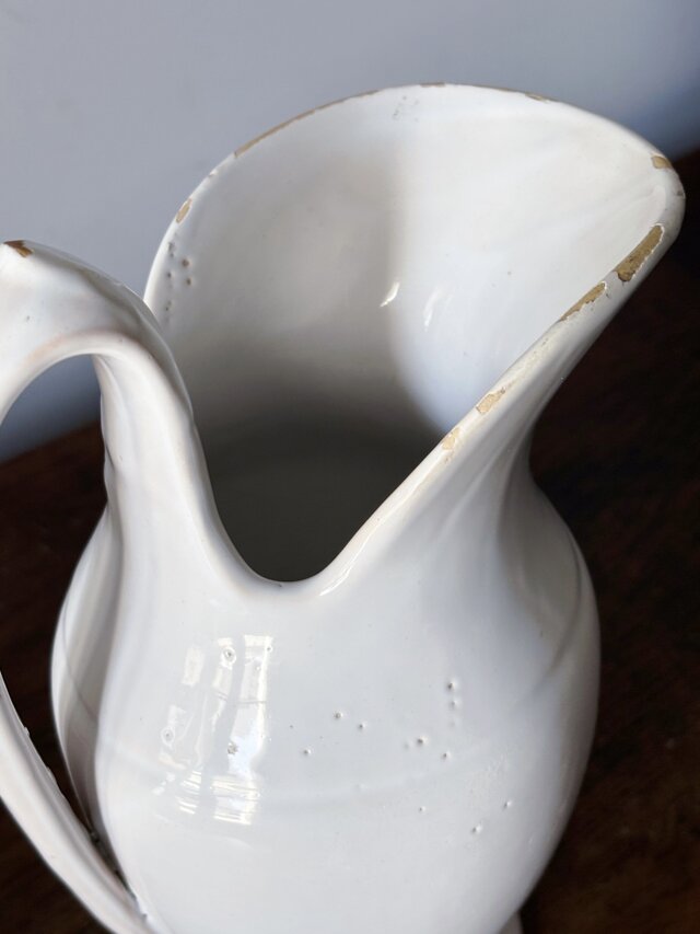 白釉 ピシェ エギエール h24.5cm ムスティエ もしくは