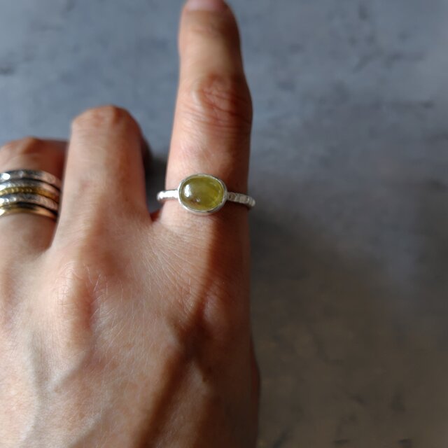 スフェーン覆輪 k10YG リング #16 スフェーン覆輪 k10YG リング #16