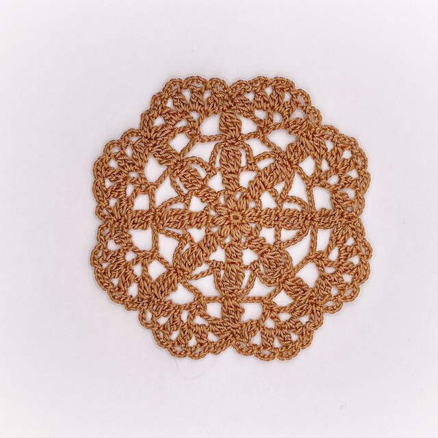 お花のレースドイリー072/ブラウン | iichi 日々の暮らしを心地よく