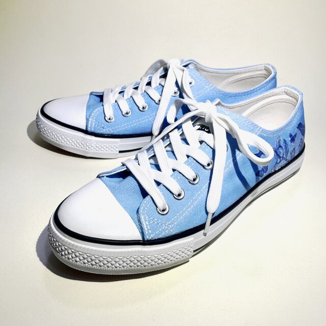 空色の花鳥風月スニーカー (22.0cm〜24.0cm) | iichi 日々の暮らしを