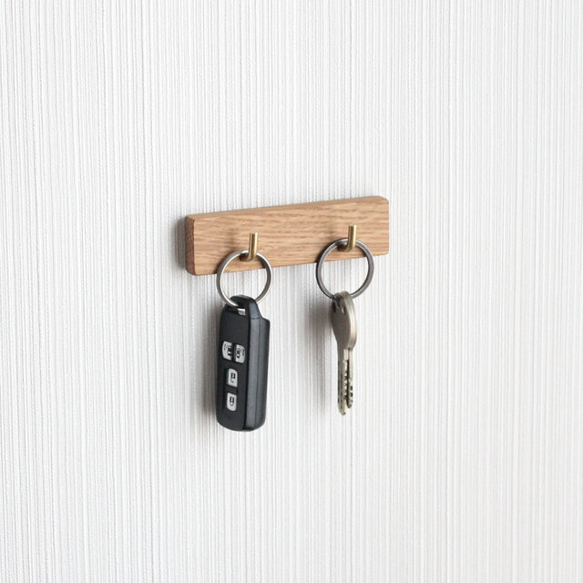 マグネットフック【オーク×真鍮】おしゃれ かわいい キーフック 木製 マグネット フックのコピー