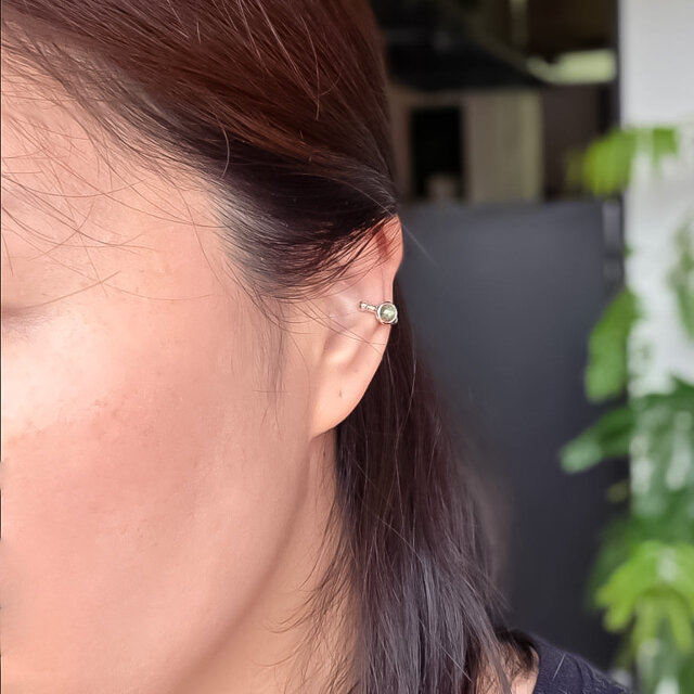 labradorite　ear cuff a 【Silver925】