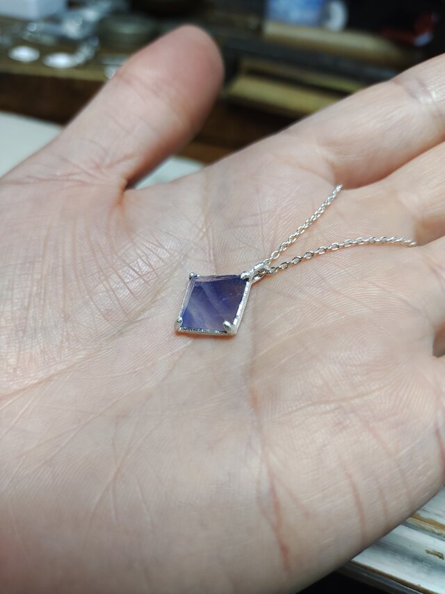 ブルーフローライト＊925 pendant top | iichi 日々の暮らしを心地よく