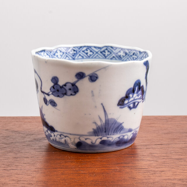 古伊万里 染付 更紗文 蕎麦猪口 江戸後期 E1067A | iichi 日々の