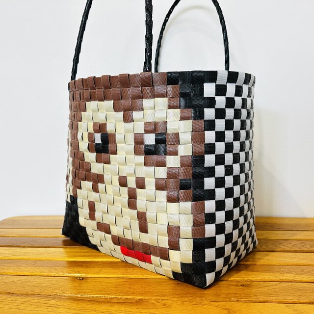 チンパンジー 猿☆お散歩バック☆プラかご☆エコバッグ プラバッグ