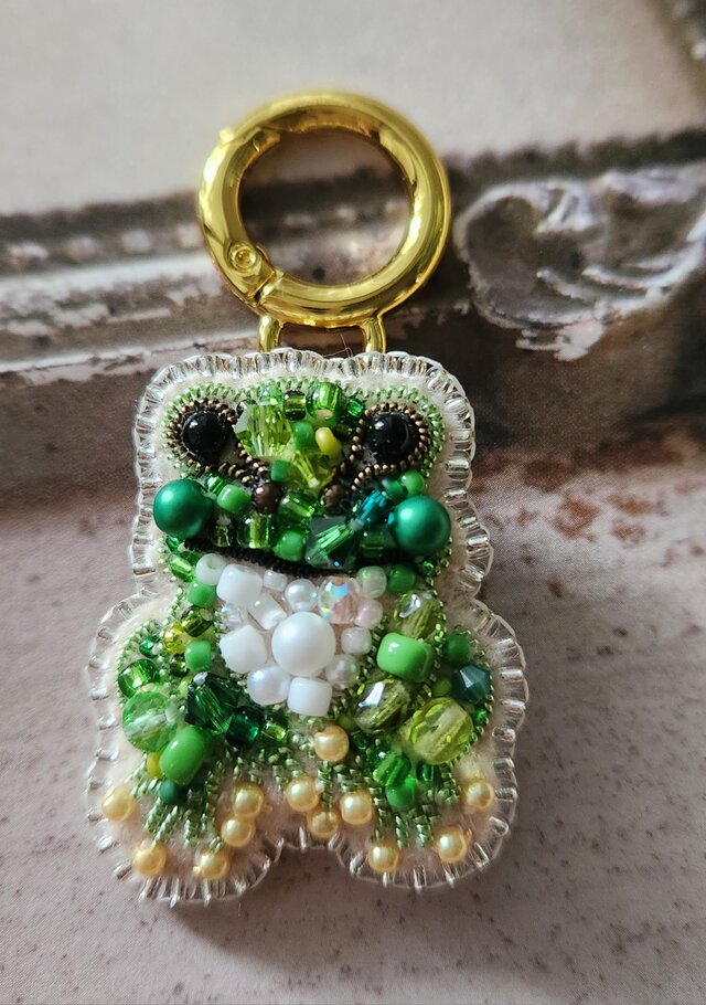 カエルさんのミニバッグチャーム