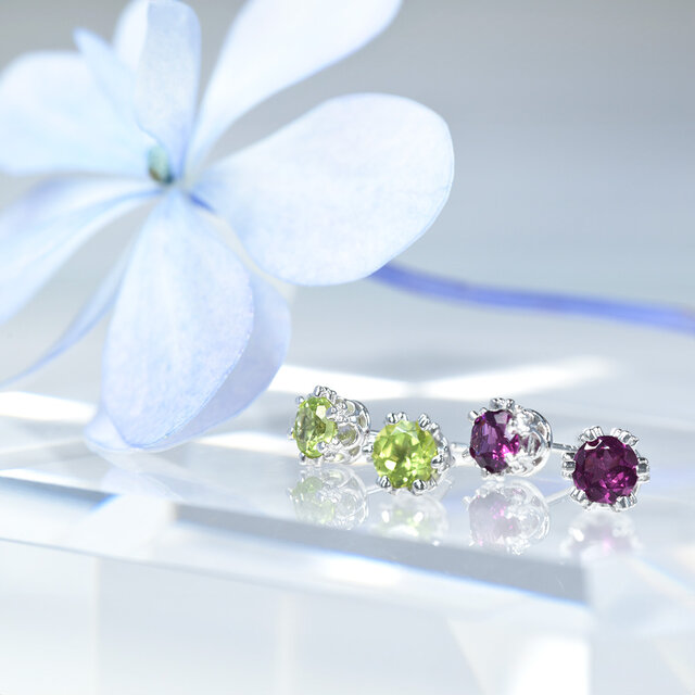 K18 ロードライト ガーネット ピアス CJ037CIBSN | iichi 日々の暮らし