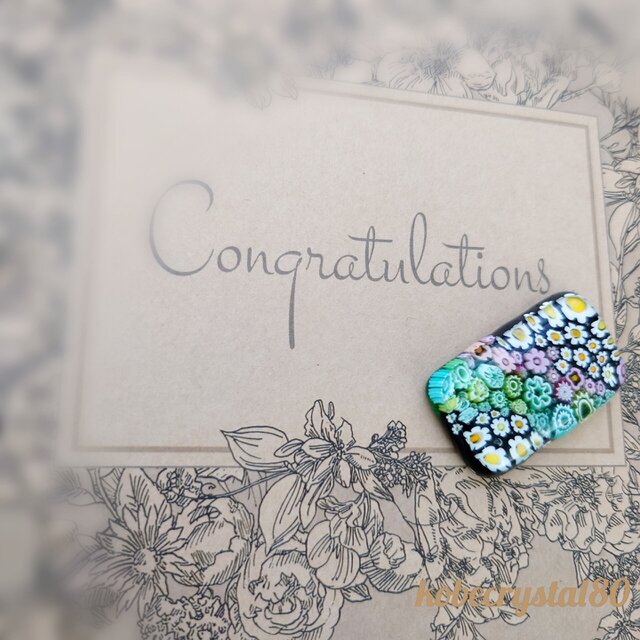 ヴェネチアンガラス帯留め大　10805TK6