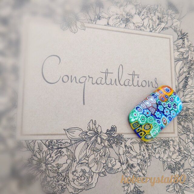 ヴェネチアンガラス帯留め大10805TK3