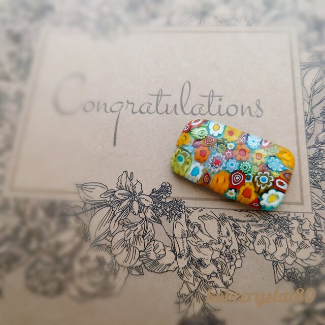 ヴェネチアンガラス帯留め大 10618TK2