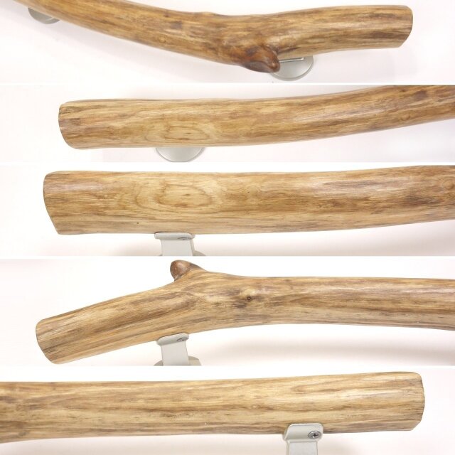 温泉流木】曲がりながら枝分かれのある流木ドアハンドル・手すり 木製