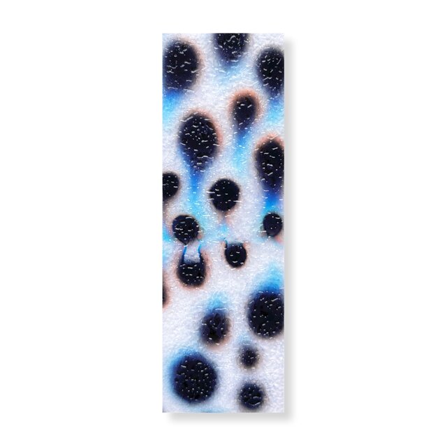 抽象画のかけら 栞　墨 × 和紙 × プラスチック加工｜12.5×4cm