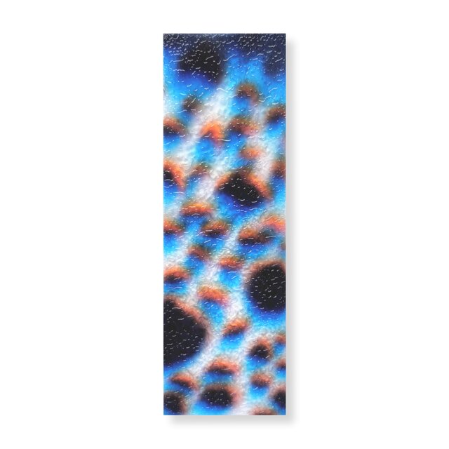 抽象画のかけら 栞　墨 × 和紙 × プラスチック加工｜12.5×4cm