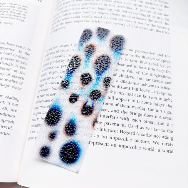 抽象画のかけら 栞 墨 × 和紙 × プラスチック加工｜12.5×4cm | iichi