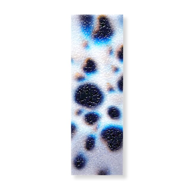 抽象画のかけら 栞　墨 × 和紙 × プラスチック加工｜12.5×4cm