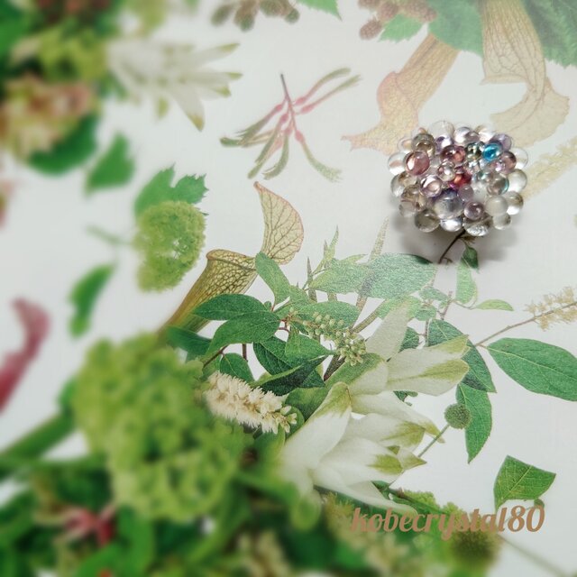 ヴェネチアンガラス帯留めglas droplets220829TK4