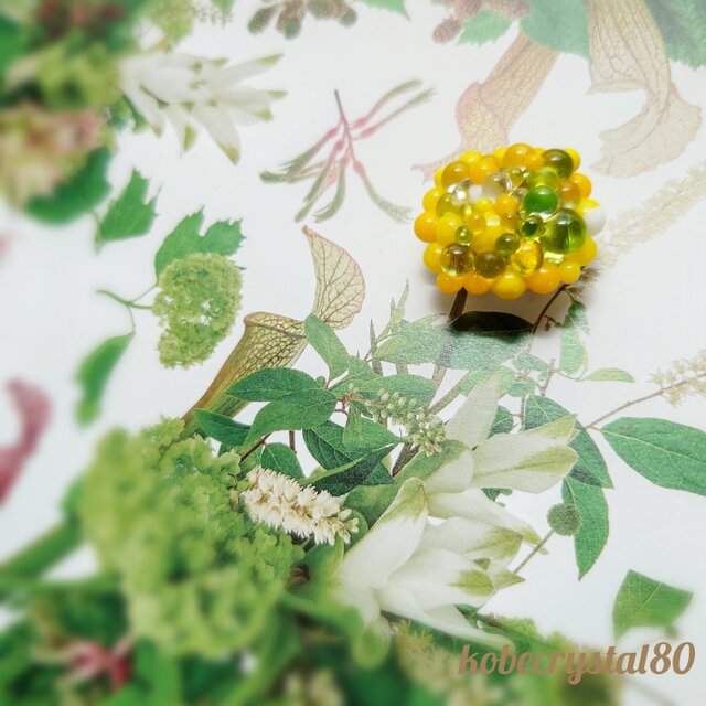 ヴェネチアンガラス帯留めglas droplets220829TK1