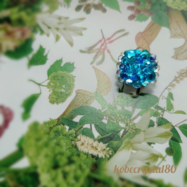 ヴェネチアンガラス帯留めglas droplets220829TK6