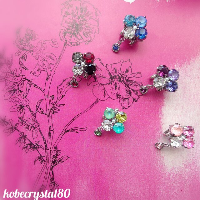 スワロフスキー帯留め