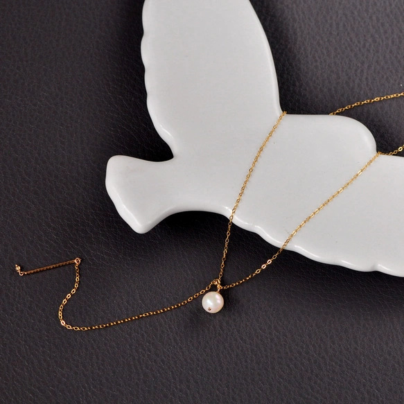 月雫のラリエット　14kgf/アコヤバロックパールラリエットロングネックレス