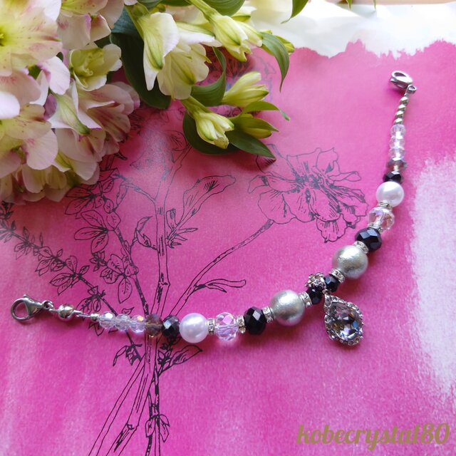 クリスタル羽織紐　カラー✢ブラックダイヤ