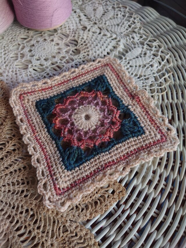 フラワーコースター　ポットマット（K）