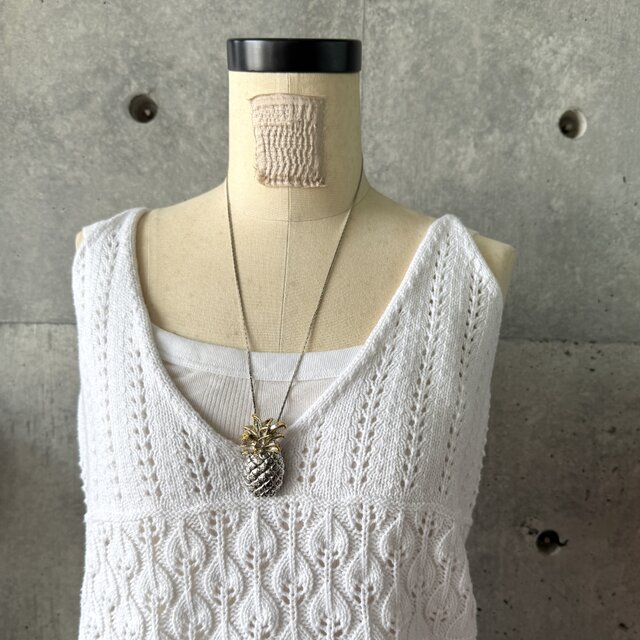 SC134-ヴィンテージブローチ U.S.A. 1980〜90s Pineapple Gold