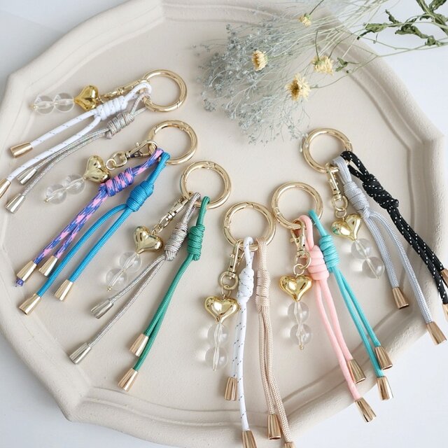 ＼バッグチャーム初心者さんにも／ ハート付き♡シンプルバッグチャーム 推し活におすすめ♪