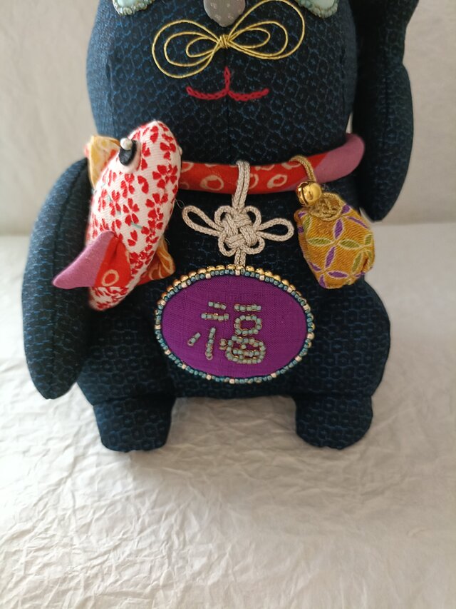 招き猫 【2025】青墨 | iichi 日々の暮らしを心地よくするハンドメイド