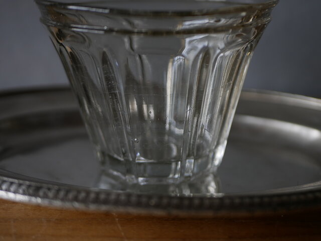 ガラスのコンフィチュールポット ジャムポット フランスブロカント