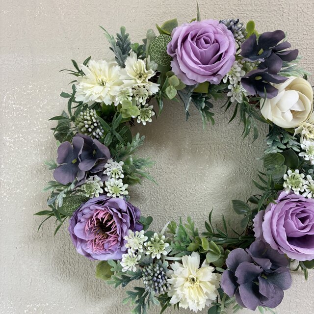 専用です】クレイフラワー♡うさぎさん親子と薔薇のリース