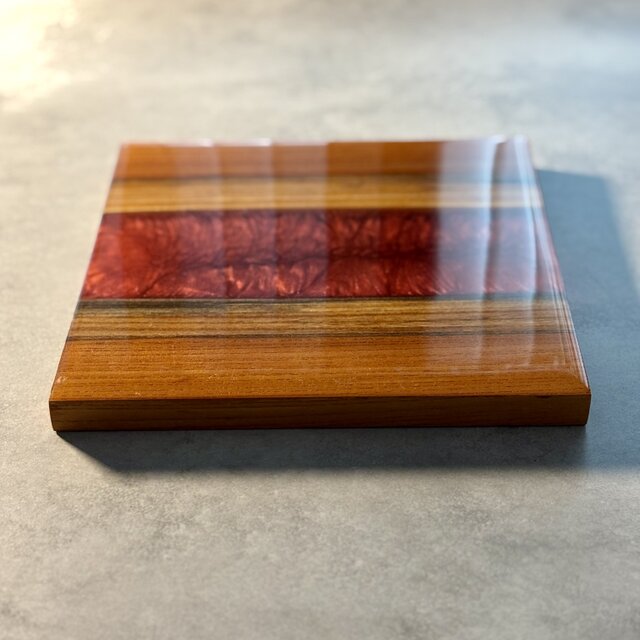 盆栽台 花台 飾り台 木製 おしゃれ モダン 観葉植物 フラワースタンド 敷板 インテリアトレイ トレー 小物置き 欅