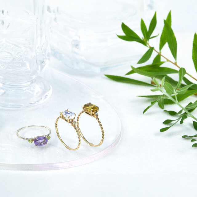 スフェーン　K10WG リング スフェーン】k10リング | 煌美術工芸