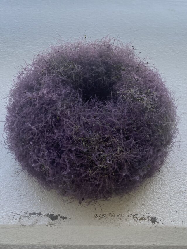 ふわふわ採れたてのスモークツリーのリース　2