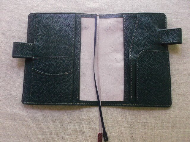 ほぼ日手帳対応 牛革文庫サイズ手帳カバー 刻印＆拭き染め